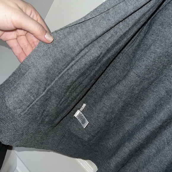 LOFT lightweight wool blend longline open cardigan with front pockets, EUC - Picture 8 of 12